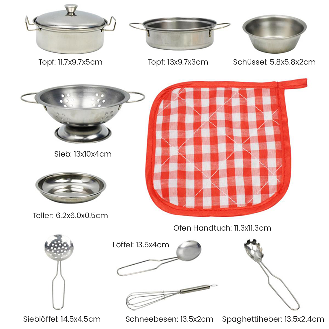 Minikoch - premium Kochgeschirr fördert Spaß beim Kochen