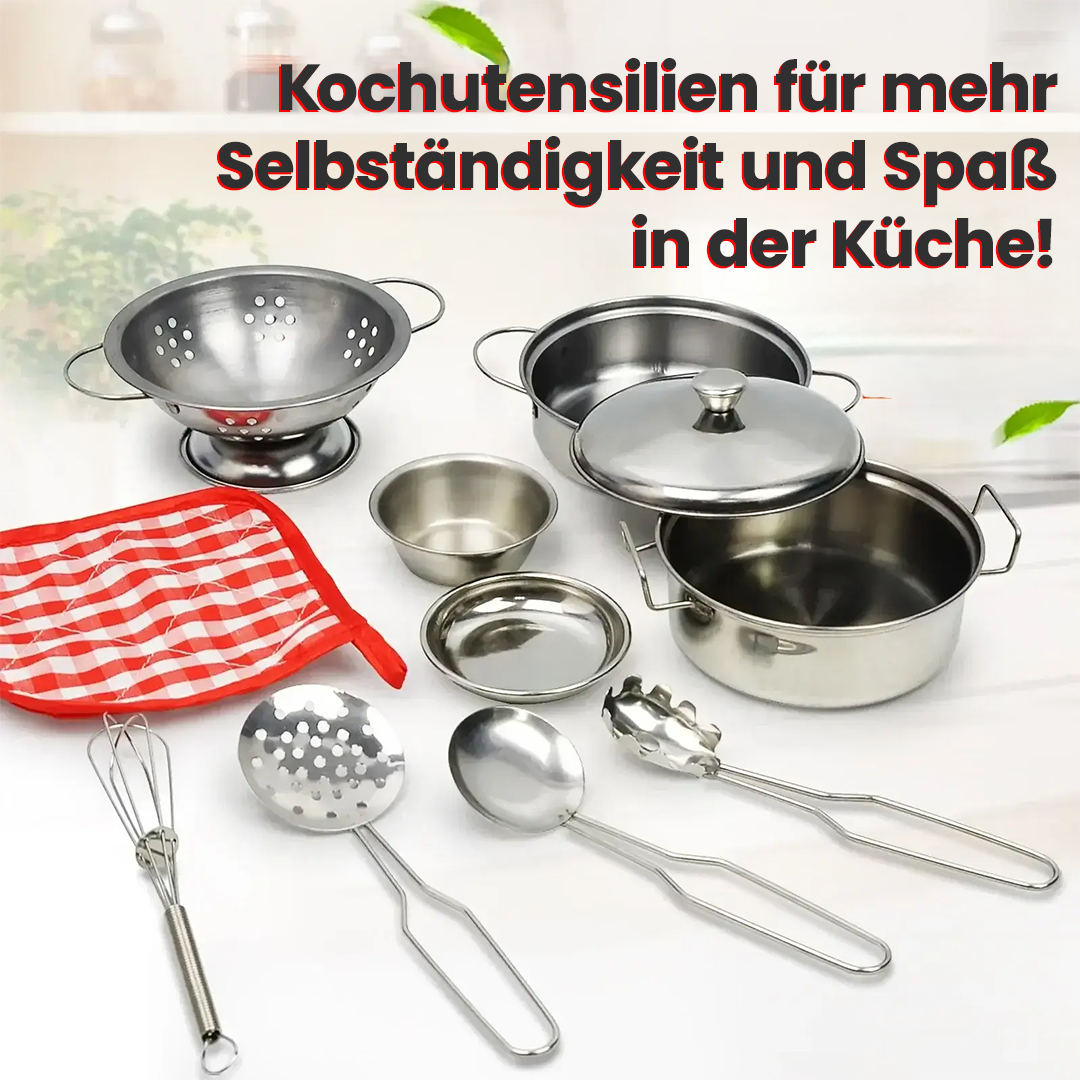 Minikoch - premium Kochgeschirr fördert Spaß beim Kochen