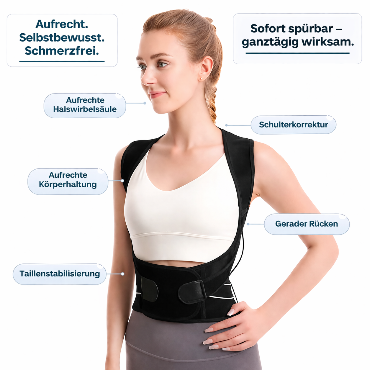 Mivelle BackFix™ – Haltungskorrektor für einen geraden Rücken