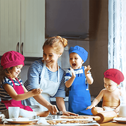 Minichef Outfit - stylische Schürze mit Kochhut für mehr Sauberkeit